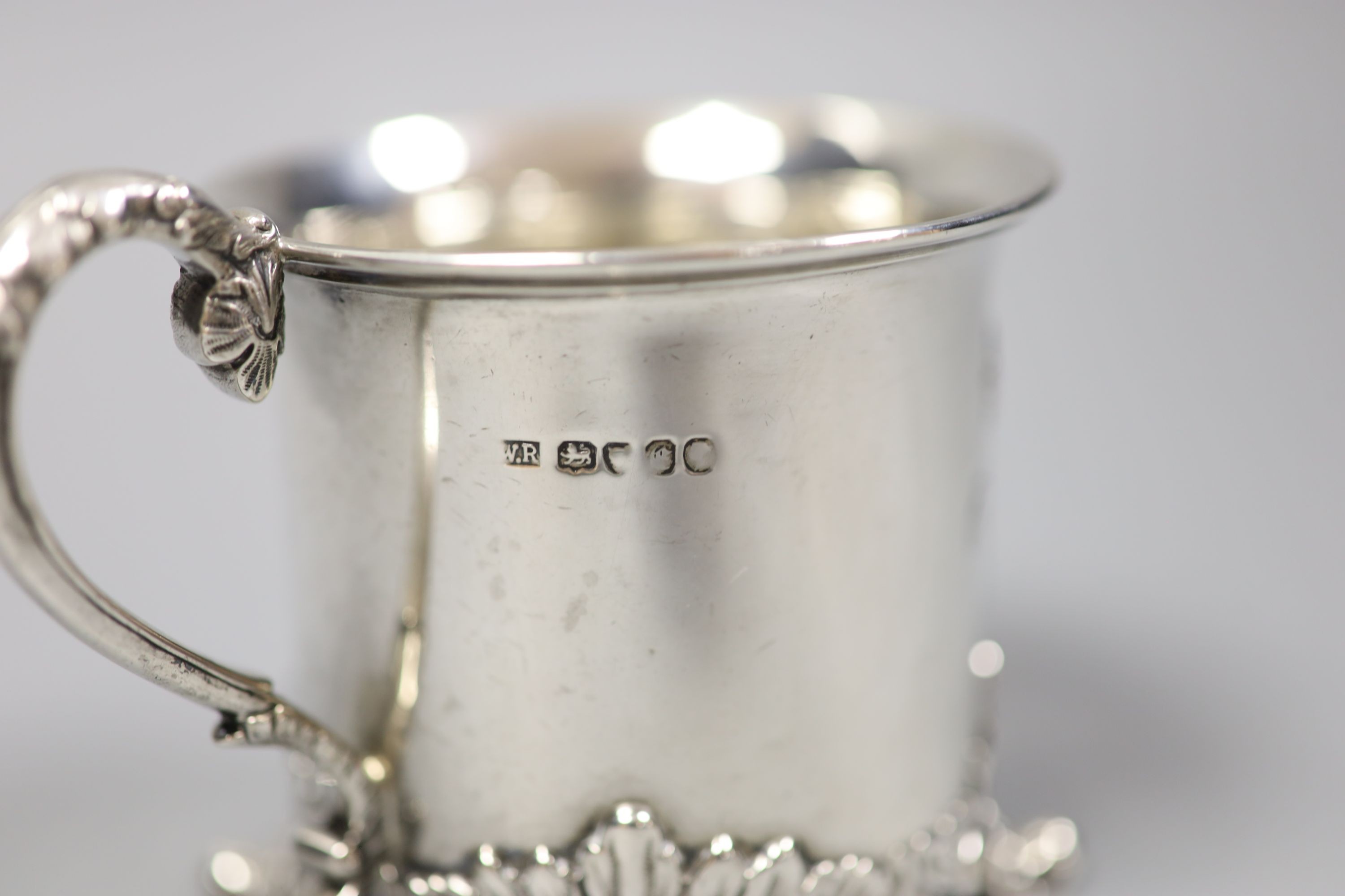 A Victorian silver christening mug, London, 1838, 85mm, 170 grams.